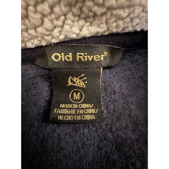 Old River Men's 1/4 Zip Navy Blue Pullover Sweater Size M Casual Knit - Picture 10 of 12